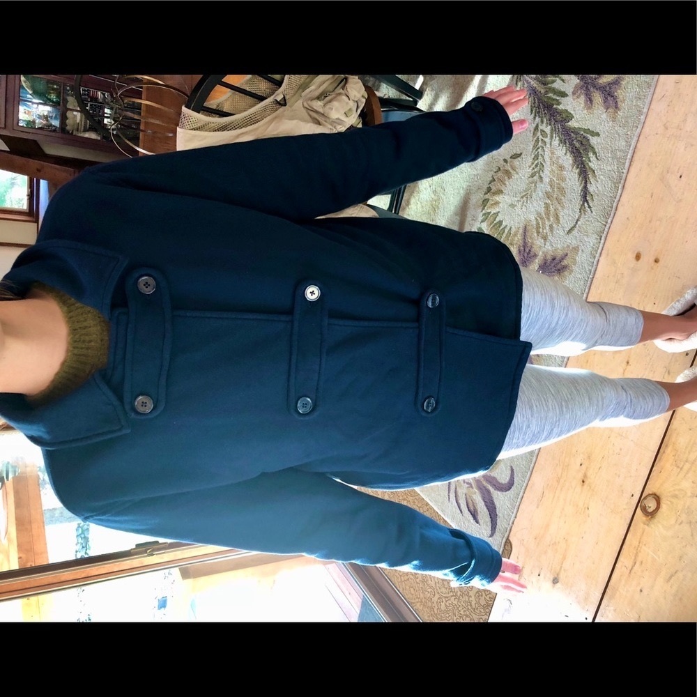 Lands End Navy Blue fleece jacket